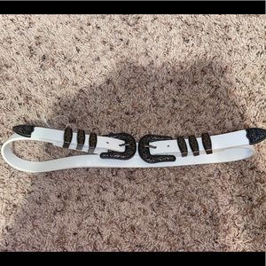 White Western Belt